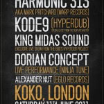 Soundcrash with Harmonic 313, Kode9, King Midas Sound, Dorian Concept Soundcrash with Harmonic 313, Kode9, King Midas Sound, Dorian Concept